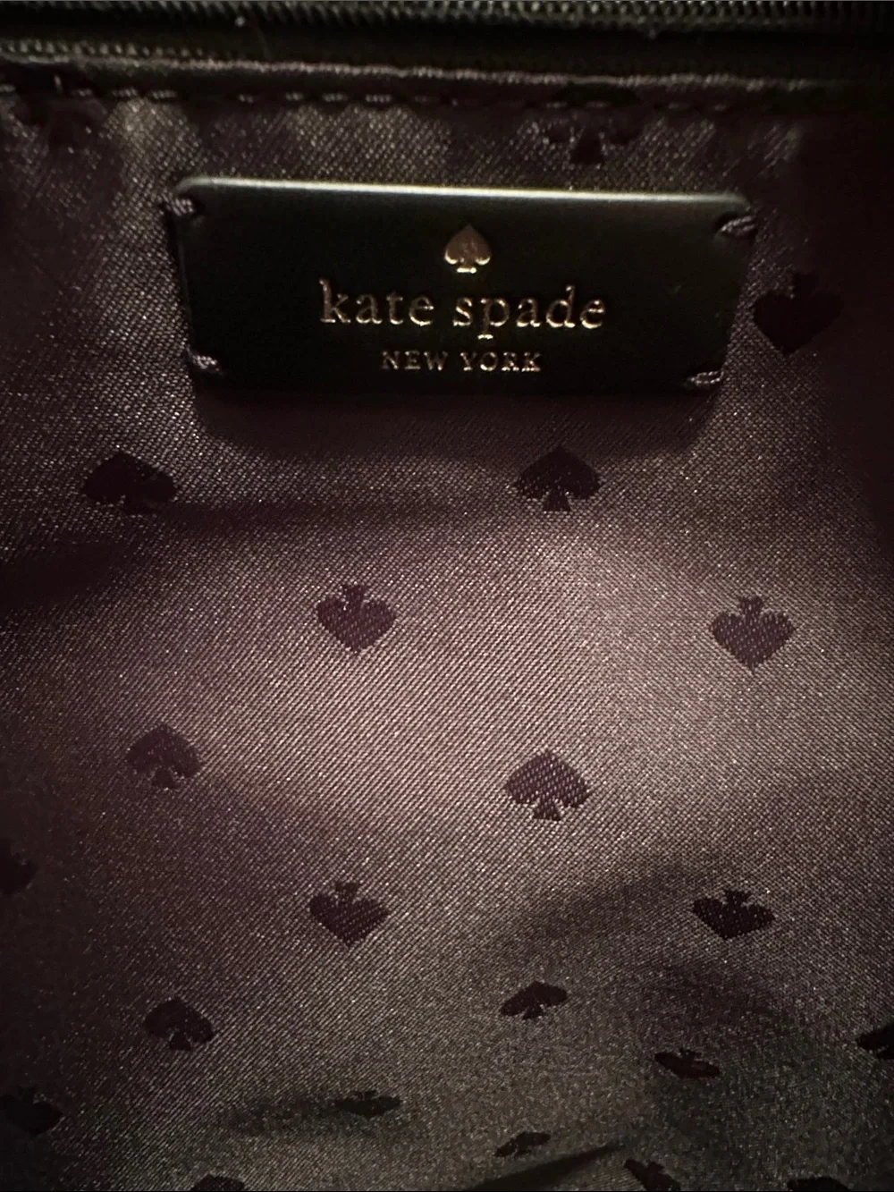 kate spade Plum, Black & White Houndstooth Tote